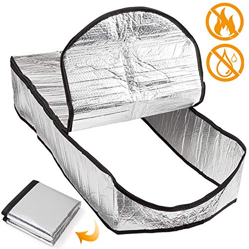 Product Cover Attic Stairs Insulation Cover Fireproof Energy Saving, Stairway Insulator, Ladder Pull Down Kit, Door Tent with Easy Access Zipper, Attic Blanket Hatch, 25