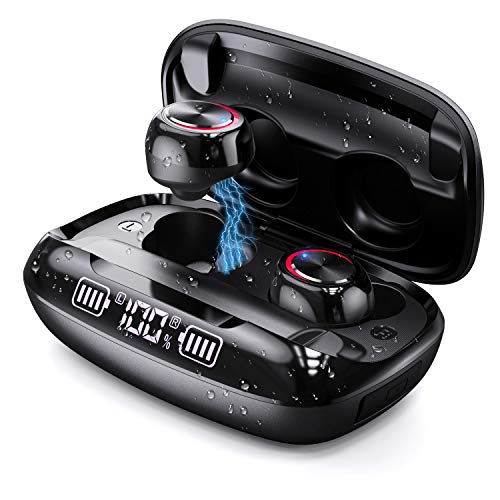 Product Cover True Wireless Earbuds Bluetooth 5.0 Headphones with Wireless Charging Case CASECUBE Stereo Sound Earphones with IPX7 Waterproof Earbuds 6H Playtime, CVC 6.0 Noise Canceling Headsets for Sports