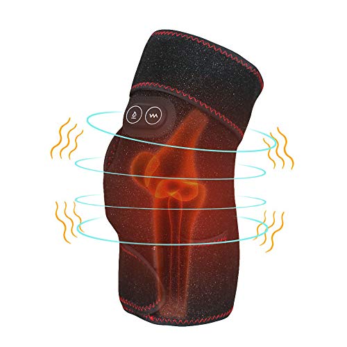 Product Cover SOCATHEY Knee Support Brace Heating Pad, Heat Knee Brace Massaging Wrap for Women and Men, Vibration Massage for Knee Injury, Torn Meniscus, Muscles Pain Relief