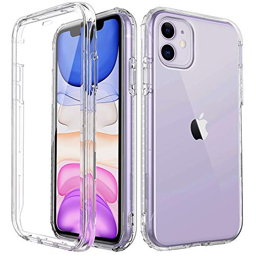 Product Cover Cubevit iPhone 11 Case, Full Body iPhone 11 Clear Case with Built-in Screen Protector, Hybrid Rugged Dual Layer Slim Bumper with Hard Back Shockproof Protective Phone Case for iPhone 11 Cases 2019 6.1