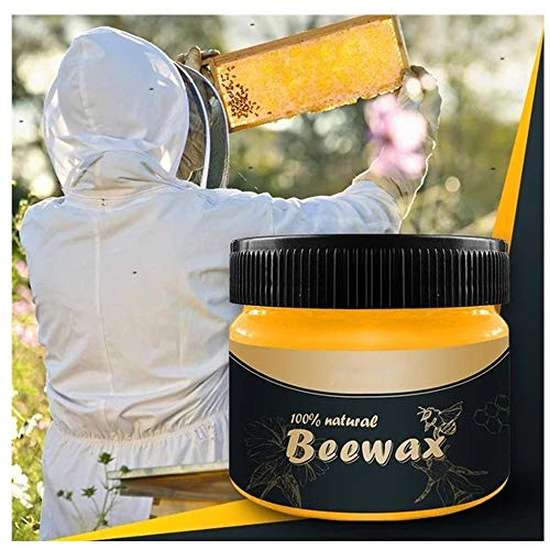 Product Cover Wood Seasoning Beewax Polish for Wood & Furniture, Home Cleaning All Natural Wood Seasoning Beeswax Furniture Polish Complete Solution Furniture Care Beeswax,Protect and Enhance The Shine (A)