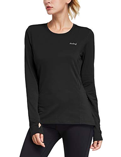 Product Cover BALEAF Women's Thermal Fleece Tops Long Sleeve Running Shirt with Thumbholes Zipper Pocket