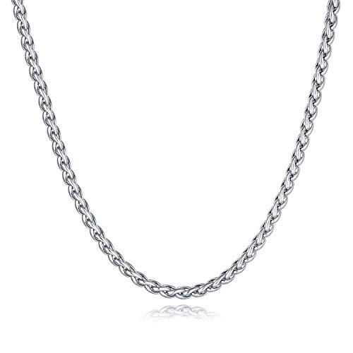 Product Cover JINGRAYS Necklace Chain, Stainless Steel Chain Necklace,Girl Necklaces,Jewelry Necklace for Men Women Hip hop Style Neck Chain(Retail Gift Package) (24, 4mm)