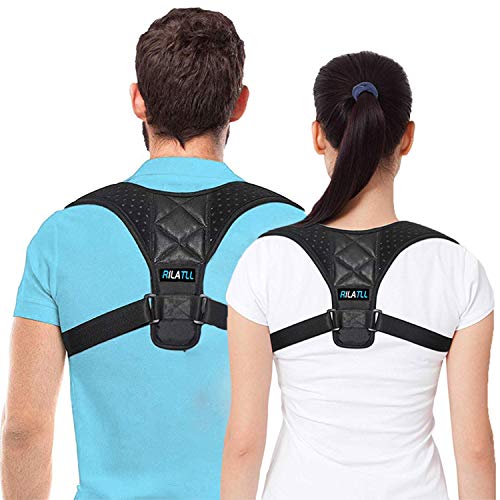 Product Cover Adjustable Posture Corrector for Women and Men - Adjustable Back Braces - Upper Back Straightener Brace - Updated Version for Clavicle Support and Providing Pain Relief for Neck, Back and Shoulder