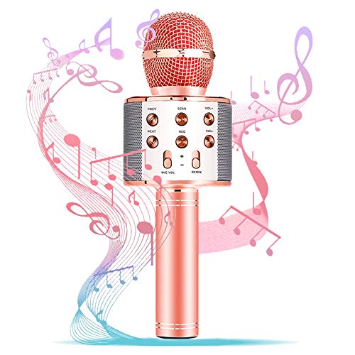 Product Cover Girl Birthday Gift Toy,Best Gift Present for Girl Kid Boy Age 5 6 7 8 9 10 11 12 Years Old,Wireless Bluetooth Microphone Karaoke, Fun Toys for Teen Girls Boys Children Home Party