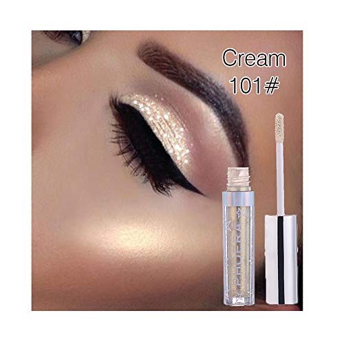 Product Cover Chenway Glitter Eyeshadow,12 Color Magnificent Metals and Glow Holographic 3D High Pigmented Eyeshadow Liquid with Magnificent Long Lasting Professional Makeup (A)