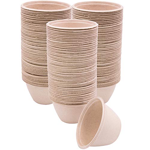 Product Cover 100 Pk of 6 oz Compostable Eco Friendly Bowls Bulk, Paper Bowls Disposable and Biodegradable for Chili Soup Stew