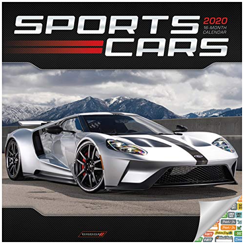 Product Cover American Sports Cars Calendar 2020 Exotic and Classic American Sports Cars Wall Calendar with Over 100 Calendar Stickers