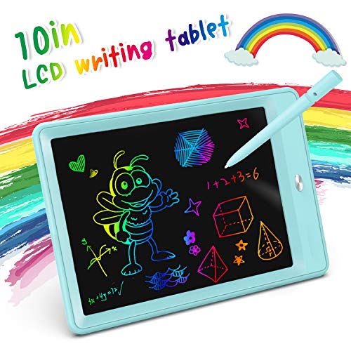 Product Cover KOKODI LCD Writing Tablet, 10 Inch Toddler Doodle Board Drawing Tablet, Erasable Reusable Electronic Drawing Pads, Educational and Learning Toy for 2-6 Years Old Boy and Girls (Blue)
