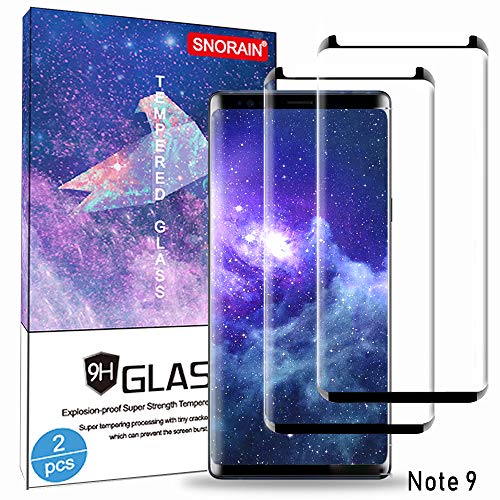 Product Cover Galaxy Note 9 Screen Protector, (2-Pack) Tempered Glass Screen Protector [Force Resistant up to 11 pounds] [Easy Bubble-Free] [Case Friendly] for Samsung Note 9 (Released in 2018)