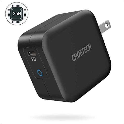 Product Cover USB C Charger, CHOETECH 61W Power Delivery Fast Charger [PD 3.0 & GaN Tech] Type C Foldable Wall Charger Compatible with iPhone 11/Pro/Pro Max, MacBook Pro/Air, iPad Pro, Dell XPS, Pixel 4 and More