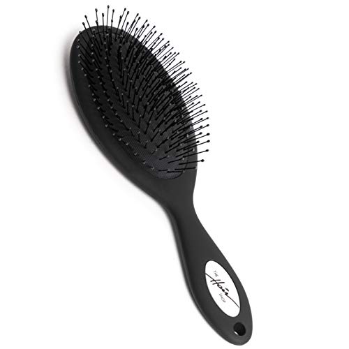 Product Cover Detangling Brush for Hair Extensions by The Hair Shop, 909 Detangler Brush for Dry or Wet Hair, Combs, Glides Thru Natural, Curly, Tangled Hair for Men and Women, Safe for Remy Human Hair Extensions
