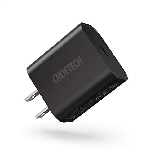 Product Cover CHOETECH USB C Charger, 18W Power Delivery Type C Wall Charger USB-C Power Adapter Compatible iPhone 11/11 Pro/11 Pro Max/X/XS/XS Max/XR,iPad Pro,Galaxy Note 10+/Note 10/Note 9,Google Pixel 3/3 XL