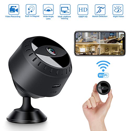 Product Cover LONOVE Mini Spy Camera, Wireless WiFi Hidden Camera, 1080P Portable Home Small Camera with Night Vision and Motion Detection, Outdoor Indoor Security Nanny Camera with Monitor Phone App