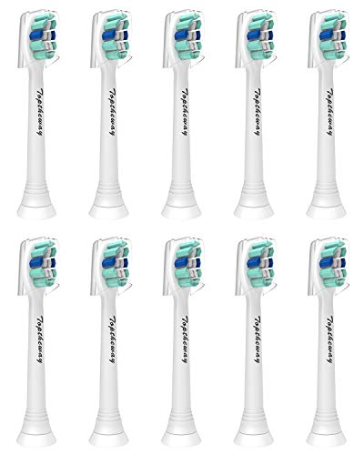 Product Cover Toptheway Replacement brush Heads Compatible with Philips Sonicare ProResults Electric Toothbrush HX9023, 10 Pack for Phillips Plaque Control, DiamondClean, FlexCare, HealthyWhite