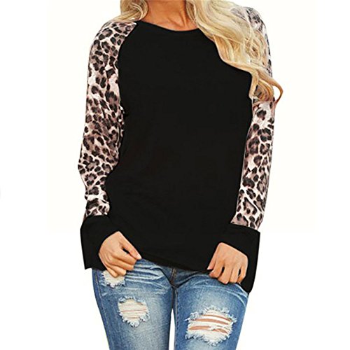 Product Cover LUNIWEI Women's Leopard Tunic Tops Crewneck Sweatshirts Casual Long Sleeve Shirts Ladies Loose Pullover Oversize Tops