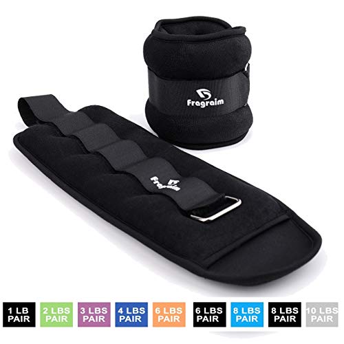 Product Cover Fragraim Ankle Weights for Women, Men and Kids - Strength Training Wrist/Leg/Arm Weight Set with Adjustable Strap for Jogging, Gymnastics, Aerobics, Physical Therapy (from 1lb to 10lbs Pair)