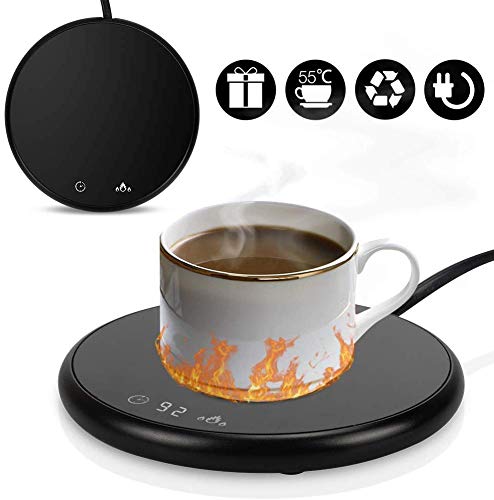 Product Cover Smart Coffee Warmer, Mug Warmer, Cup Warmer Electric Cup Heater New Version Coffee Mug Warmer for Desk Home Auto Shut Off Mug Warmer with Timer 2 Temperatures Settings