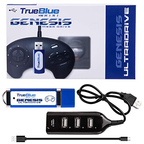 Product Cover XSHION True Blue Mini Ultradrive Pack for Sega Genesis / Mega Drive Mini,Game Enhancer,813 Games