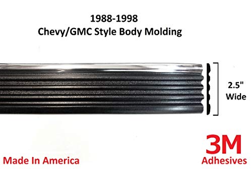 Product Cover Autmotive Authority 1988-1998 Chevy GMC Chrome Side Body Trim Molding Tahoe Suburban Silverado Pickup Truck - 2.5