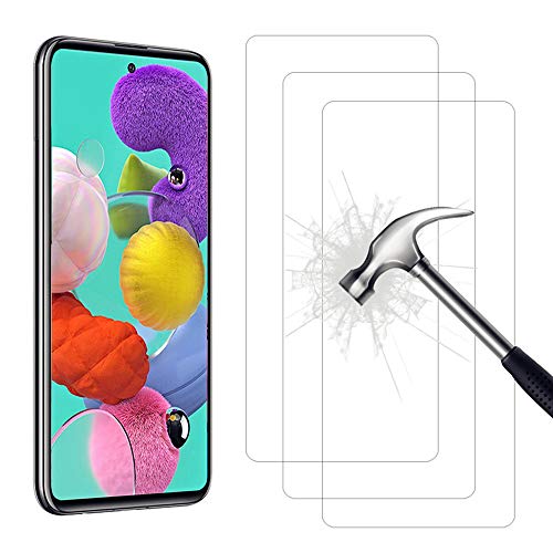 Product Cover Tutetorna Screen Protector for Samsung Galaxy A51 [3Pack] [Case Friendly] [No Bubbles] [Easy Installation] [9H Hardness] [High Definition] Tempered Glass for Galaxy A51 Screen Protector