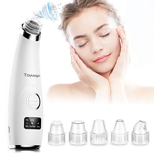 Product Cover Blackhead Remover Vacuum Electric Acne Comedone Extractor,toyuugo Facial Pore Deep Cleaning Tool with Hot Compress,Adjustable Suction Power,Replacement Probes,USB Rechargeable,LED Screen,Gift Kit