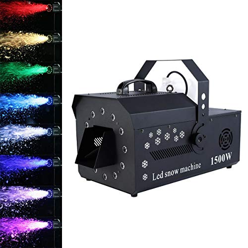 Product Cover Tengchang 1500W Stage Snow Maker Snowflake Machine DMX512 RGB 3in1 LED Light w/Remote