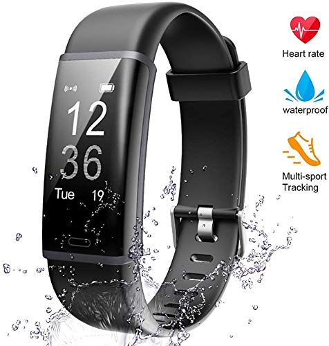 Product Cover Lintelek Fitness Tracker, Customized Activity Tracker HR Monitor, Fit Watch with 14 Sports Modes, Bluetooth Pedometer Watch, Calorie Counter for Women, Men and Kids