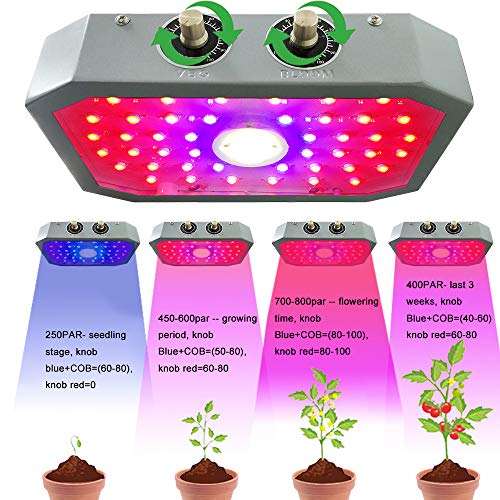 Product Cover 1000W LED Grow Light COB Full Spectrum with Adjustable Veg and Bloom Knobs LED Grow Lamp for Indoor Plants Veg and Flower LED Plant Grow Light