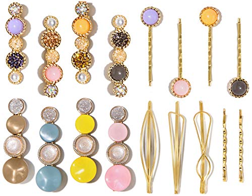 Product Cover 17 Pcs Fashion Korean Style Macaron Hair Clips for Women Girls Sunshine Hair Barettes Sweetness Hairpins Hair Accessories for Women Girls Party(17 Pcs)