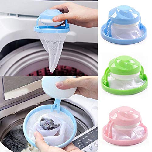 Product Cover Idomeo New Home Floating Lint Hair Catcher Mesh Pouch Laundry Filter Bag Net Pouc Clothes Pins