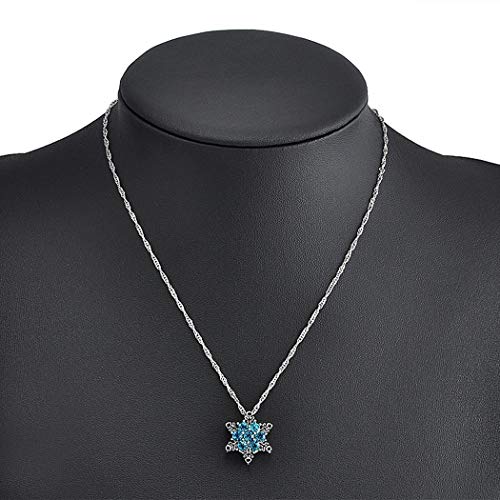 Product Cover Lunir Women Snowflake Pendant Necklace Rhinestone Alloy Necklaces Necklaces
