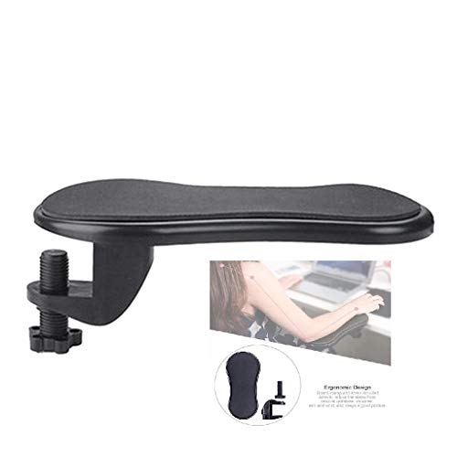 Product Cover Katewolf Rotating Computer Arm Rest Pad, Ergonomic Adjustable PC Wrist Rest Extender, Arm Rest Support for Desk and Chair, Universal Clamp-on Sturdy Mouse Arm Rest