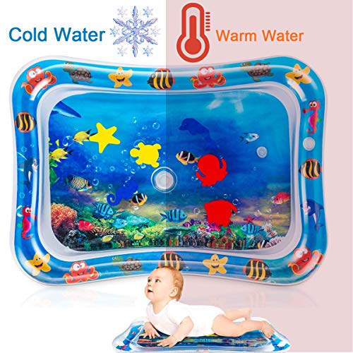 Product Cover Tummy Time Water Play Mat,Baby Tummy Time Mat, BPA Free Nontoxic Baby Play Mat as Baby Toys 6 to 12 Months,Inflatable Leakproof Water Baby Activity Mat for Indoor-Outdoor Parent-Child Time