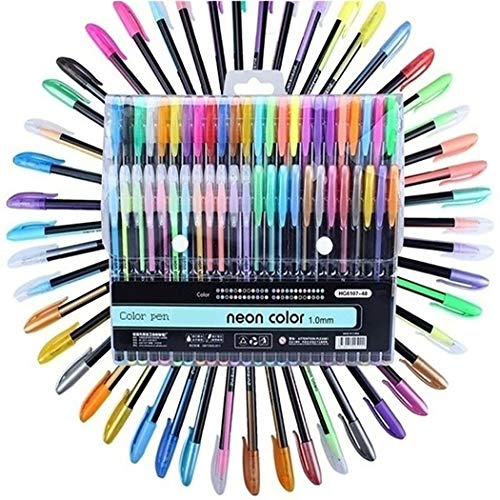Product Cover Eubell Color Glitter Gel Pen Set, Coloring Pens Art Marker for Adult Coloring Books Crafting Doodling Drawing