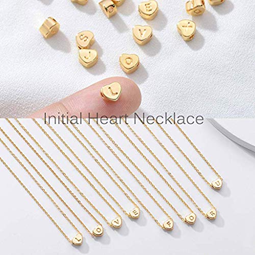 Product Cover Personalized 26 Letter Heart Choker Love Necklace for Women Kids Minimalist Necklace