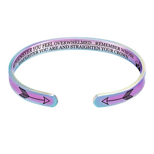 Product Cover FarJing Bracelets for Women Personalized Inspirational Jewelry Mantra Cuff Bangle Friend Encouragement Gift for Her