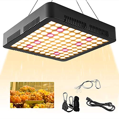 Product Cover LED Grow Light 1000W, Reflector Plant Light Full Spectrum 3500K Sunlike Tri-Chips with Hanging Kit, Growing Lamps for Indoor Plants Hydroponic Greenhouse