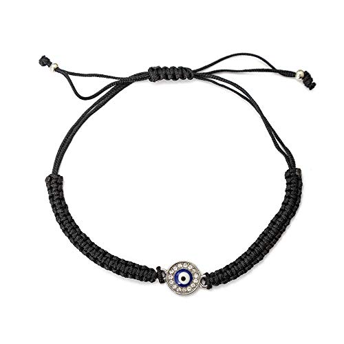 Product Cover 6pcs Evil Eye Hamsa Hand String Kabbalah Bracelets for Protection and Luck Hand-Woven Red Black Cord Thread Friendship Bracelet Anklet