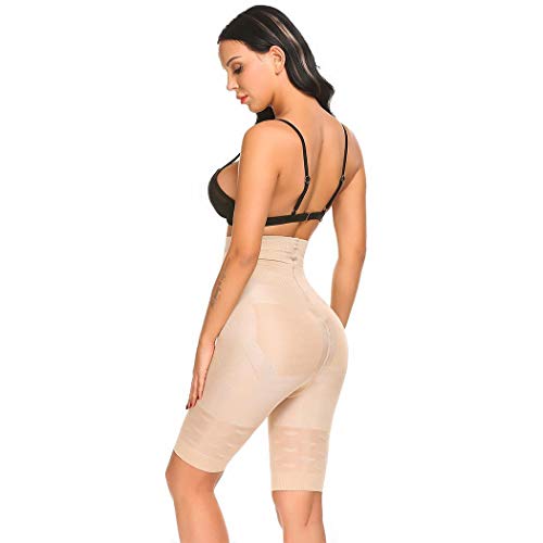 Product Cover Lanren Women Sexy High- Cuts Beauty Slimming Shapewear Fat Burning Slim Shape Bodysuit Apricot