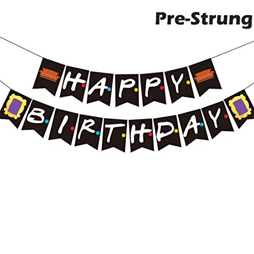 Product Cover Friends TV Show Birthday Banner Friends Theme Happy Birthday Party Supplies The One Where Decoration Photo Photo Booth Props