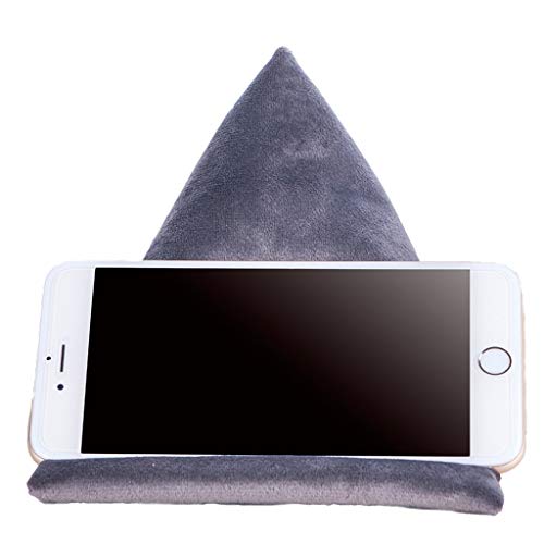 Product Cover Chinaware Phone Holder,Tablet Stand Pillow Pad Holder,Phone Stands Multi-Angle Soft Pillow Bed Stand,Magazine Reading Holder for Home,Office,Car (Gray)