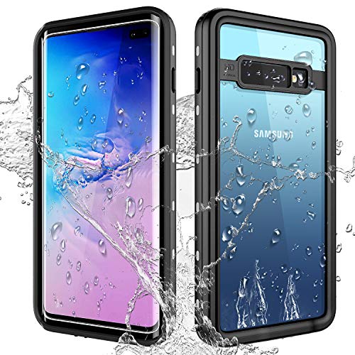 Product Cover Cubevit Samsung Galaxy S10 Plus Waterproof Case with Built-in Screen Protector, [IP68] 360° Full Body Protection Underwater Shockproof Snowproof Dirtproof Rugged Anti-Drop Protective Phone Case, Clear