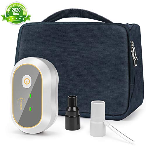 Product Cover CPAP Cleaner and Sanitizer - Wiscky Portable Ozone CPAP Cleaning Rechargeable Machine Bundle Includes Sanitizing Bag, T Adapter, Compatible Heated Hose Adapter