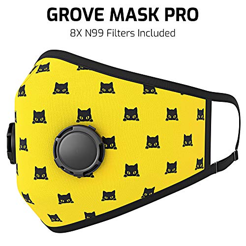 Product Cover Grove Mask Pro Dust Mask - Reusable N99 Face Mask for Dust, Allergy, Pollution and Smoke Protection - Great for Woodworking, Construction, Cycling, Yard Work, Running and Sports