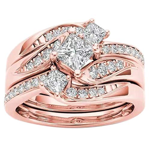 Product Cover Womens Fashion Diamond Wedding Ring, Cnebo Elegant Heart Diamond CZ Zircon Ring,Couple Men Women Engagement Ring Jewelry Valentines Gift