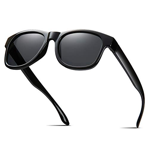 Product Cover Men's Black Sunglasses Dark Cheap Retro Polarized Sunglasses for Driving UV400 Protection Fishing Sun Glasses