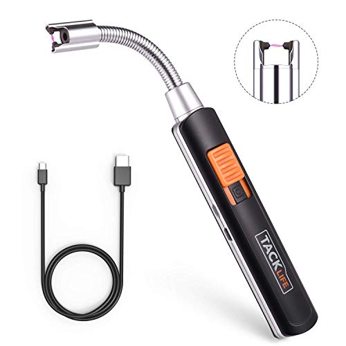 Product Cover Lighter, Candle Lighter, 360° Long Flexible Neck USB Rechargeable Candle Lighter, Windproof for Candles,BBQ, Fireworks ELY02