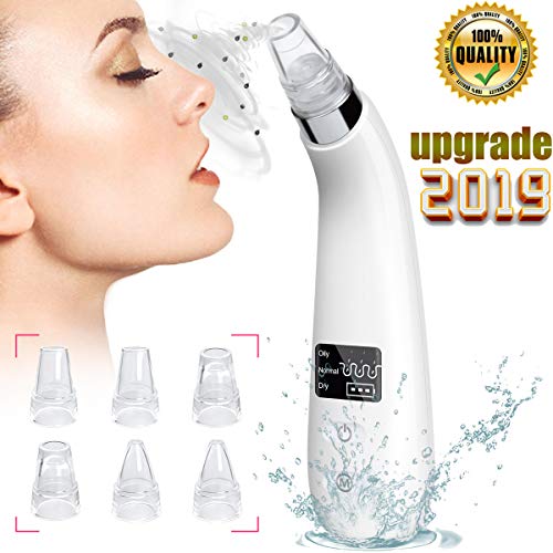 Product Cover Blackhead Remover Pore Vacuum Facial Blemish Cleaner Electric Acne Comedone Extractor Tool with USB Rechargeable Blackhead Remover LED Display W/4 Suction Heads