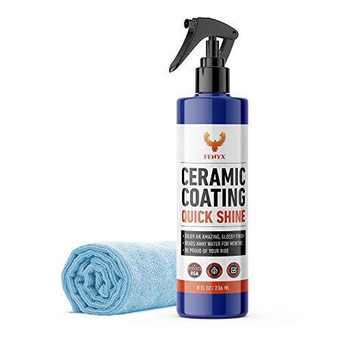 Product Cover Fenyx Products Ceramic Coating for Cars Spray and Microfiber Towel Kit, This New Car Detailing Kit and Car Wax Will Bring Back Your Car's Shine with Ease, Premium Nano Coating Auto Detailing Supplies